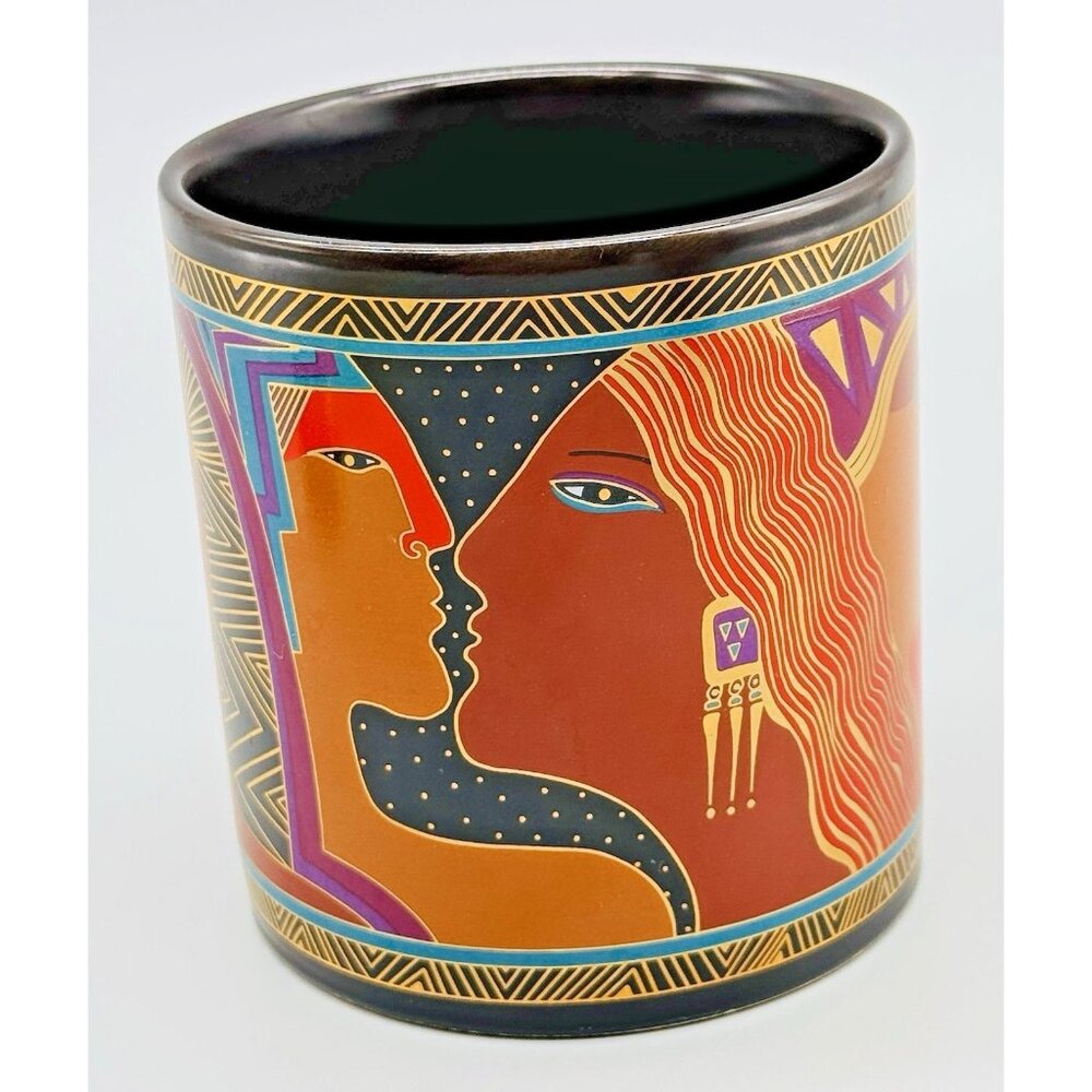 Laurel Burch Ancient Ancestors Egyptian‎ Coffee Mug 1988 Japan Gold Vintage - Picture 3 of 9